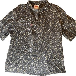 Mens printed button down